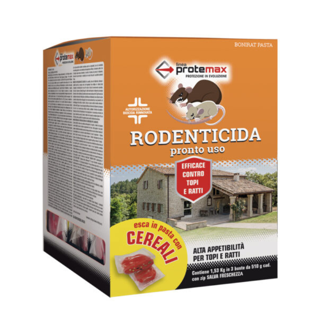 RODENTICIDA PASTA ROSSA DF (3 buste da 510g)