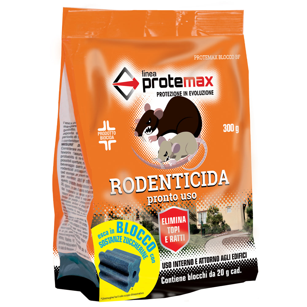 RODENTICIDA BLOCCO PARAFFINATO 300g